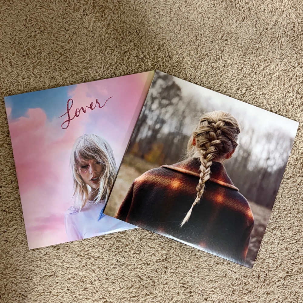 Taylor Swift Vinyl Records - Pink and Brown Covers